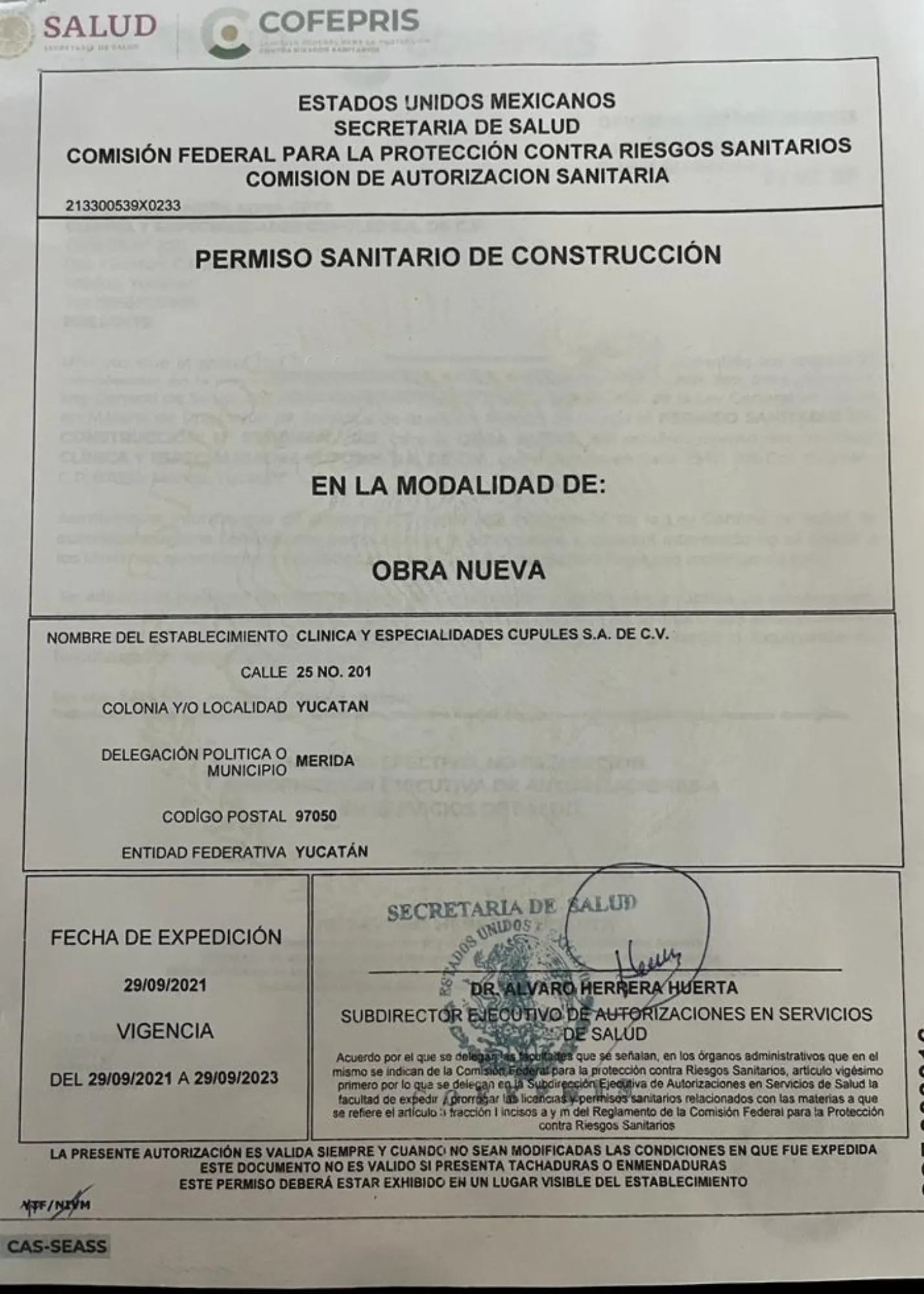 PERMISO SANITARIO DE CONSTRUCCIÓN en Yucatán, México - M&CAV | Trámite sanitario exitoso