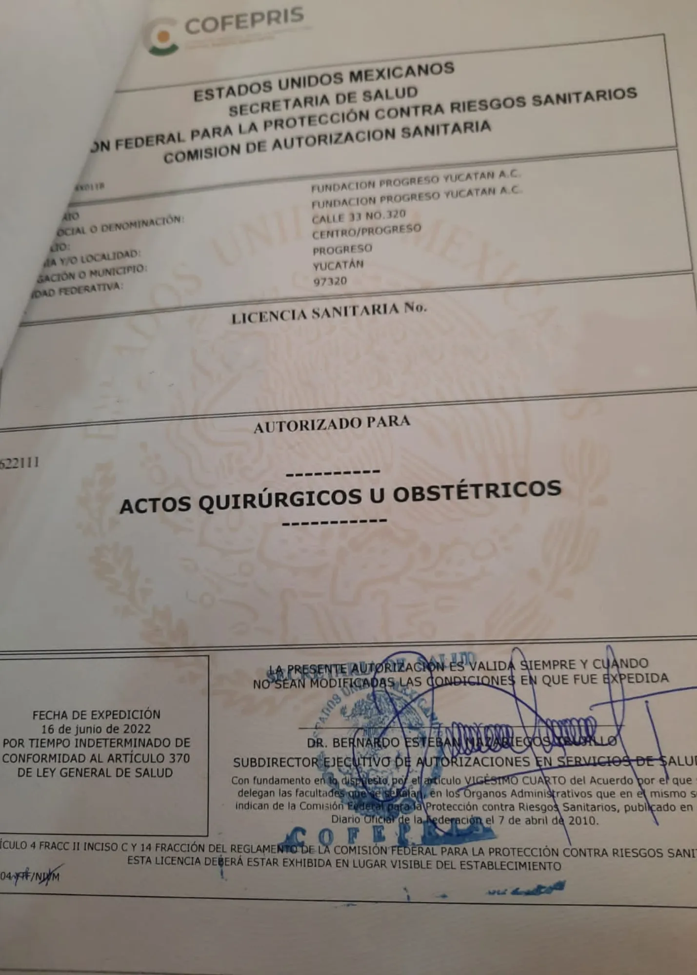 LICENCIA DE ACTOS QUIRÚRGICOS U OBTÉTRICOS en Yucatán, México - M&CAV | Trámite sanitario exitoso